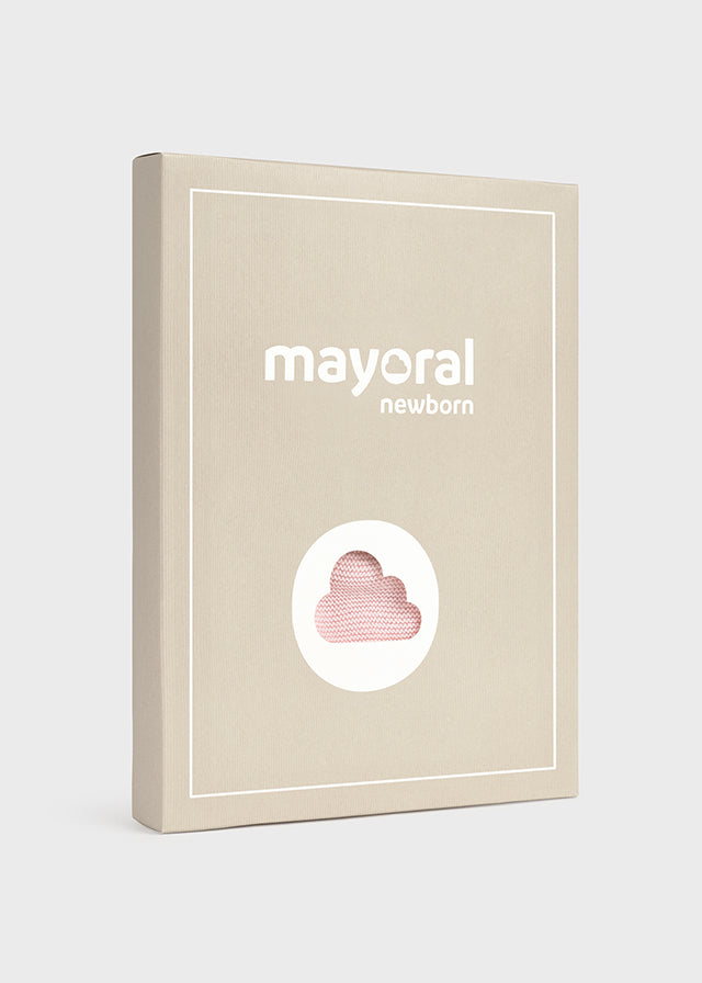 Set Primer Día Tricot Cuello Rosa Mayoral Caja