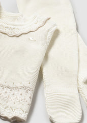 Set Primer Día Tricot Cuello Blanco Mayoral Detalle