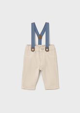 Pantalón con Tirantes Beige Piedra Mayoral