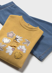 Conjunto Saco Estampado Amarillo Mayoral Detalle