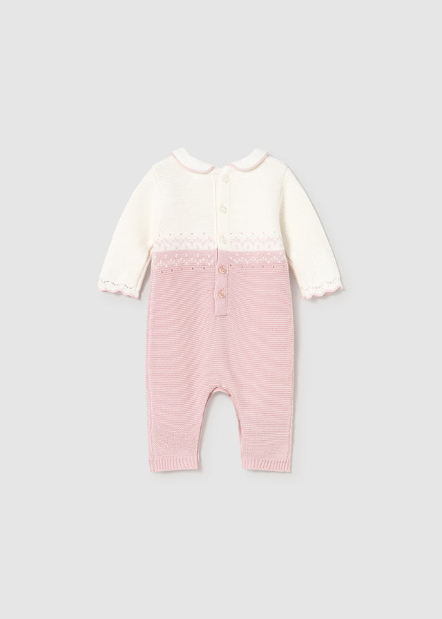 Primer Día Enterizo Tricot Rosa Mayoral Estilo