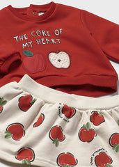 Conjunto Falda Manzanas Rojo Mayoral Detalle