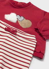 Conjunto Saco Corazones Rojo Mayoral