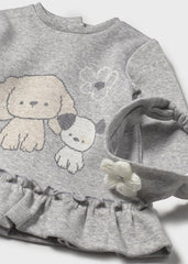 Vestido con Balaca Dog Gris Mayoral Detalle