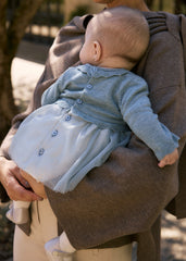 Vestido Manga Larga Tul Azul Luna Mayoral Modelo