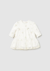 Vestido Ceremonia Tul Flores Blanco Mayoral