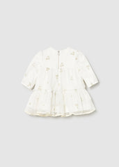 Vestido Ceremonia Tul Flores Blanco Mayoral