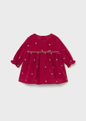 Vestido Manga Larga Puntos Rojo Mayoral