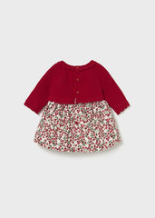 Vestido Tricot Estampado Flores Rojo Mayoral Estilo