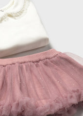Conjunto 3 Piezas Falda Tul Rosa Mayoral Detalle