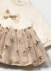 Conjunto Falda Tul Estrellas Beige Mayoral