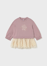 Vestido Manga Larga Tutu Estrella Rosa Mayoral