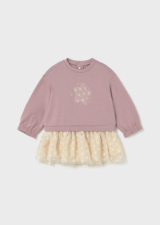 Vestido Manga Larga Tutu Estrella Rosa Mayoral