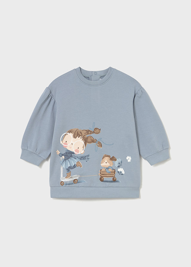 Vestido Manga Larga Muñeca Azul Mayoral