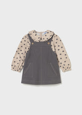 Conjunto Braga Estampado Puntos Café Mayoral