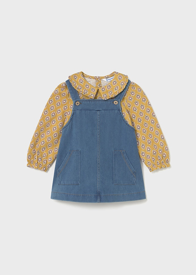 Conjunto Braga Estampado Flores Amarillo Mayoral