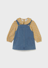 Conjunto Braga Estampado Flores Amarillo Mayoral