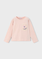 Blusa Bolsillo Crochet Rosa Mayoral