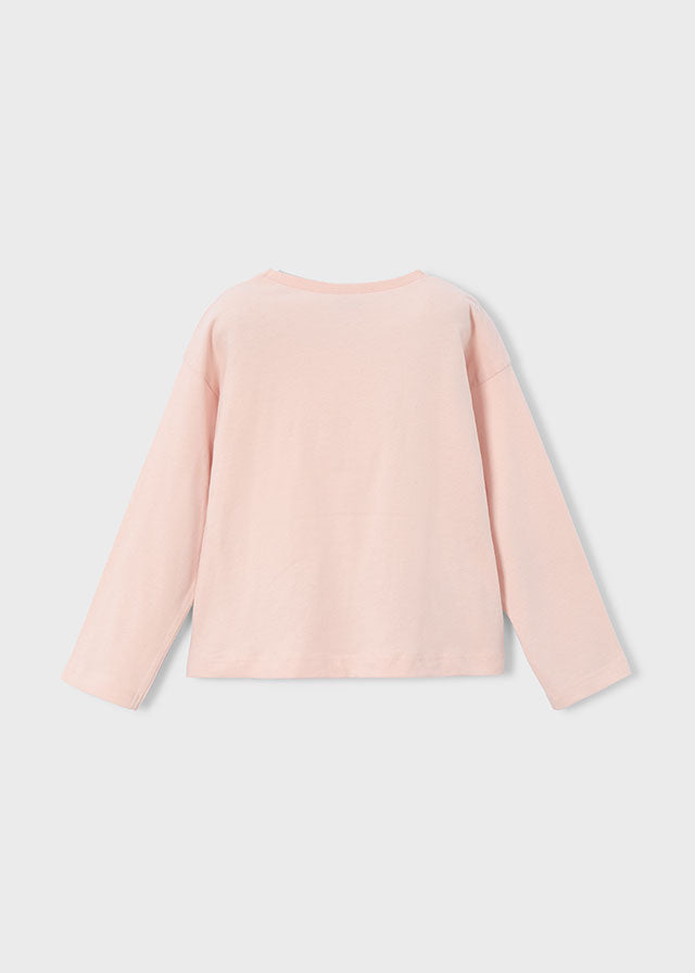 Blusa Bolsillo Crochet Rosa Mayoral