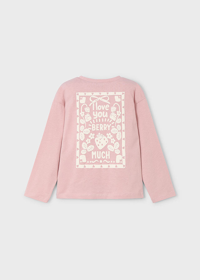 Blusa Manga Larga I Love You Rosa Mayoral Espalda