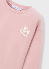 Blusa Manga Larga I Love You Rosa Mayoral detalle