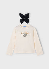 Blusa Manga Larga con Moña Negro Mayoral