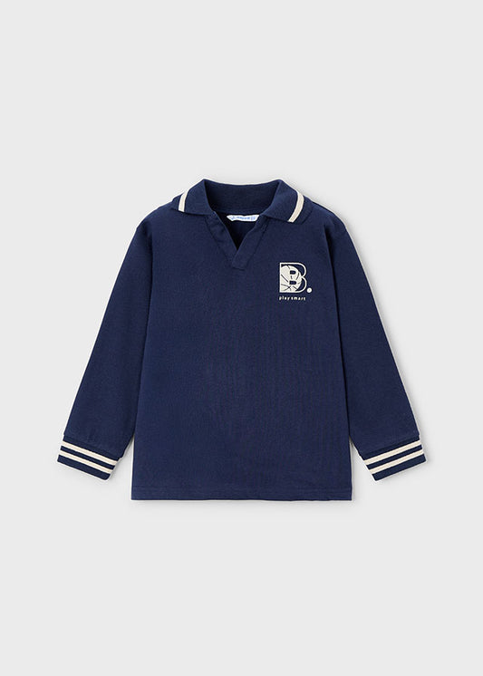 Polo Manga Larga B Navy Mayoral
