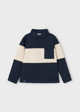 Polo Manga Larga Combinado Navy Mayoral