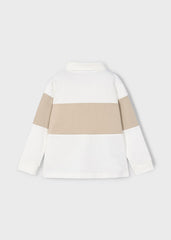 Polo Manga Larga Combinado Beige Mayoral espalda