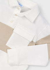 Polo Manga Larga Combinado Beige Mayoral detalle