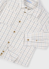 Camisa Cuadros Nata Niño Mayoral Detalle
