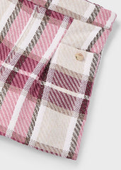 Short Cuadros Cereza Rosa Mayoral Detalle