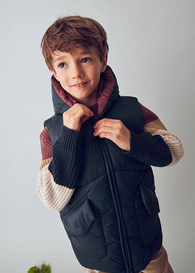 Chaleco Combinado Reversible Navy Rojo Mayoral Modelo