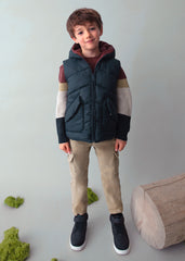 Chaleco Combinado Reversible Navy Rojo Mayoral Uso