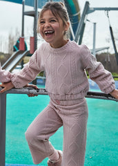 Conjunto Unicolor Rosa Niña Mayoral Modelo