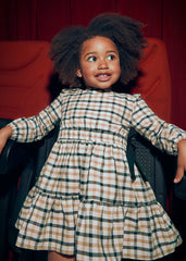 Vestido Cuadros Negro Beige Mayoral Modelo