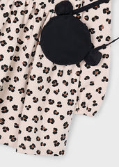 Vestido Animal Print con Bolso Mayoral Negro