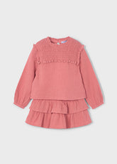 Conjunto Falda Plumeti Sienna Salmón Mayoral