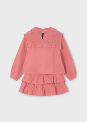 Conjunto Falda Plumeti Sienna Salmon Mayoral