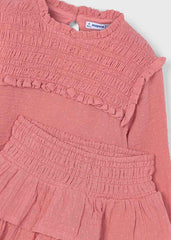 Conjunto Falda Plumeti Sienna Salmon Mayoral