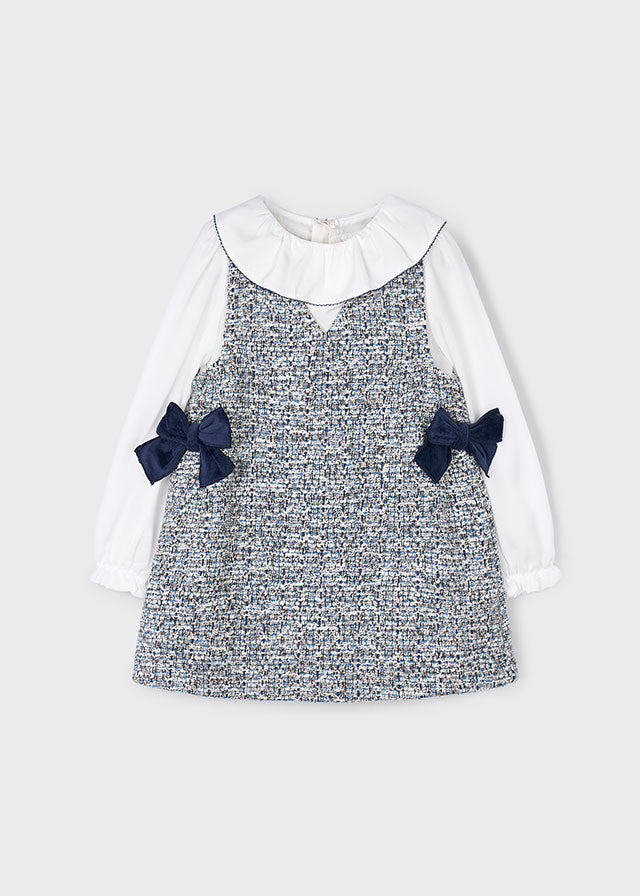 Vestido Cuello Azul Navy Mayoral