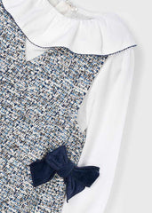 Vestido Cuello Azul Navy Mayoral Moño