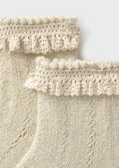 Medias Caladas Encaje Champagne Mayoral Detalle