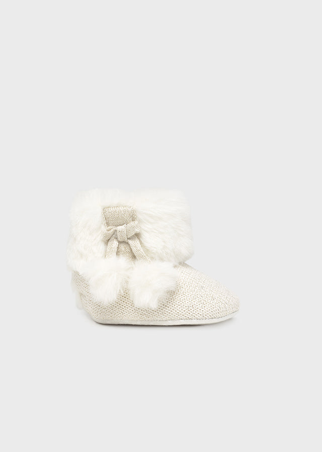 Botas Tricot New Born Champagne Mayoral