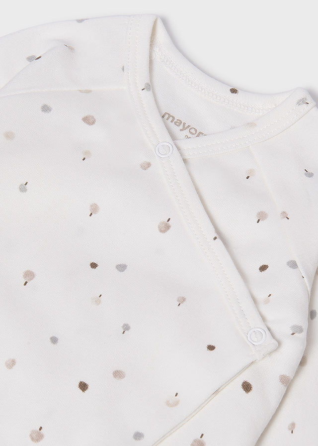 Set Primer Día Estampado Árboles Beige Mayoral Detalle