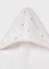 Toalla con Capota Bordado Puntos Rosa Mayoral Detalle