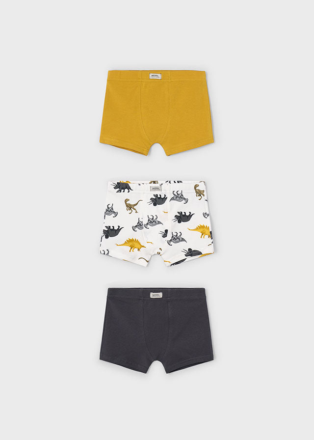 Set 3 Boxer Estampado Niño Dinosaurios Amarillo Mayoral