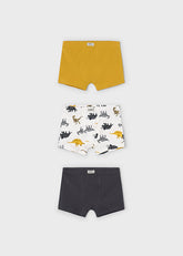 Set 3 Boxer Estampado Niño Dinosaurios Amarillo Mayoral