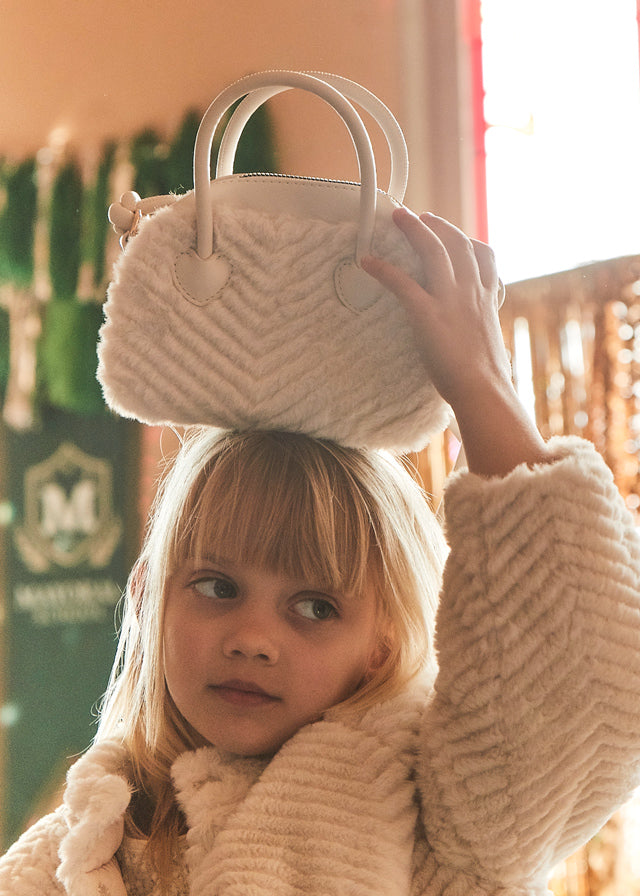 Bolso Peluche Blanco Mayoral Modelo