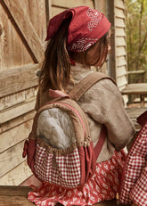 Mochila Guardería Acolchada Cuadros Terracota Mayoral modelo
